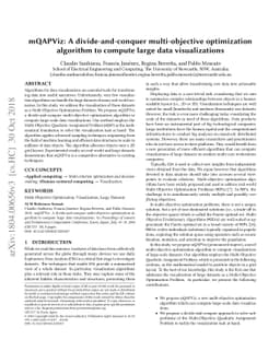 mQAPViz: A divide-and-conquer multi-objective optimization algorithm to
  compute large data visualizations