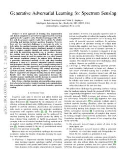 Generative Adversarial Learning for Spectrum Sensing