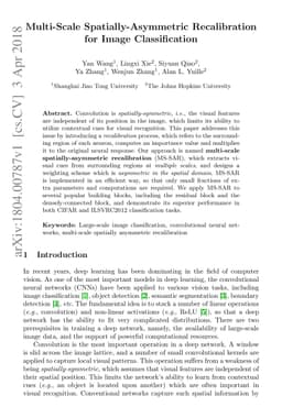 Multi-Scale Spatially-Asymmetric Recalibration for Image Classification
