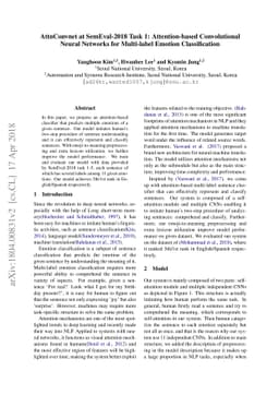 AttnConvnet at SemEval-2018 Task 1: Attention-based Convolutional Neural
  Networks for Multi-label Emotion Classification