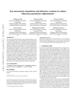Eye movement simulation and detector creation to reduce laborious
  parameter adjustments