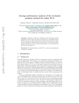 Average performance analysis of the stochastic gradient method for
  online PCA