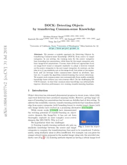 DOCK: Detecting Objects by transferring Common-sense Knowledge