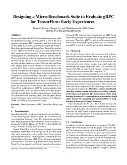 Designing a Micro-Benchmark Suite to Evaluate gRPC for TensorFlow: Early
  Experiences