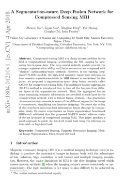 A Segmentation-aware Deep Fusion Network for Compressed Sensing MRI