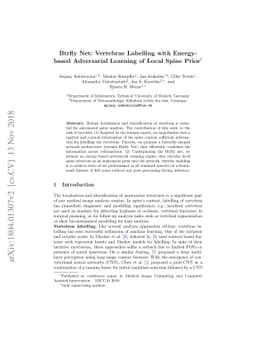 Btrfly Net: Vertebrae Labelling with Energy-based Adversarial Learning
  of Local Spine Prior