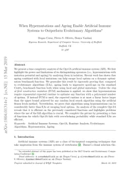 When Hypermutations and Ageing Enable Artificial Immune Systems to
  Outperform Evolutionary Algorithms