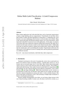 Online Multi-Label Classification: A Label Compression Method