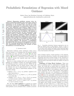 Probabilistic Formulations of Regression with Mixed Guidance