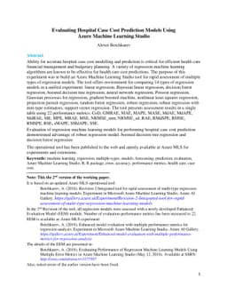 Evaluating Hospital Case Cost Prediction Models Using Azure Machine
  Learning Studio