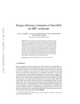 Energy-efficiency evaluation of Intel KNL for HPC workloads
