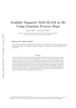 Scalable Magnetic Field SLAM in 3D Using Gaussian Process Maps