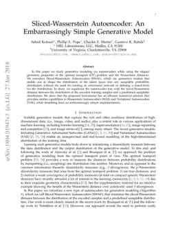 Sliced-Wasserstein Autoencoder: An Embarrassingly Simple Generative
  Model