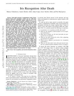 Iris Recognition After Death