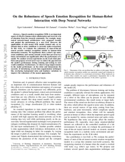 On the Robustness of Speech Emotion Recognition for Human-Robot
  Interaction with Deep Neural Networks