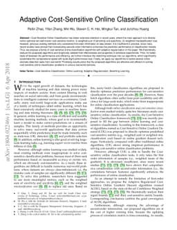 Adaptive Cost-sensitive Online Classification