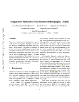 Telepresence System based on Simulated Holographic Display