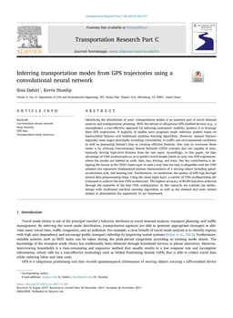 Inferring transportation modes from GPS trajectories using a
  convolutional neural network