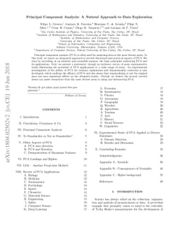Principal Component Analysis: A Natural Approach to Data Exploration