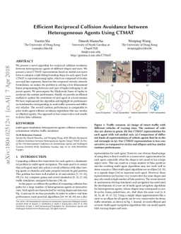 Efficient Reciprocal Collision Avoidance between Heterogeneous Agents
  Using CTMAT