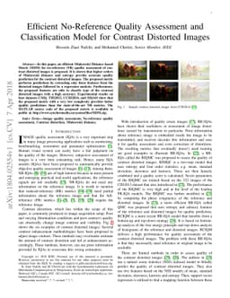 Efficient No-Reference Quality Assessment and Classification Model for
  Contrast Distorted Images