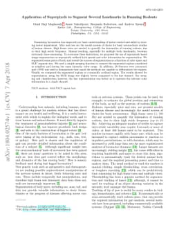Application of Superpixels to Segment Several Landmarks in Running
  Rodents