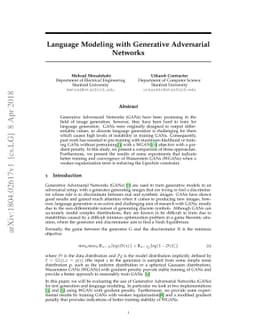 Language Modeling with Generative Adversarial Networks