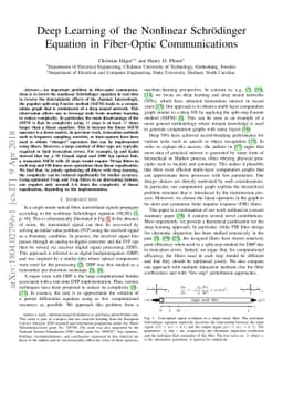 Deep Learning of the Nonlinear Schrödinger Equation in Fiber-Optic
  Communications