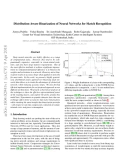 Distribution-Aware Binarization of Neural Networks for Sketch
  Recognition