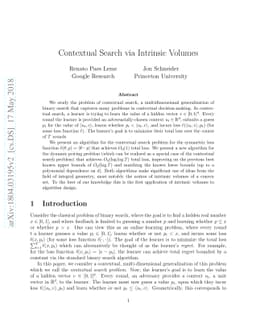 Contextual Search via Intrinsic Volumes