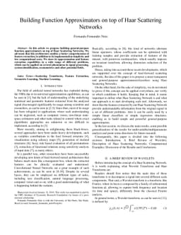 Building Function Approximators on top of Haar Scattering Networks