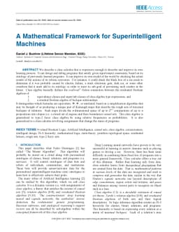 A Mathematical Framework for Superintelligent Machines