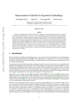 Representation Tradeoffs for Hyperbolic Embeddings