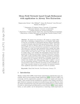 Mean Field Network based Graph Refinement with application to Airway
  Tree Extraction
