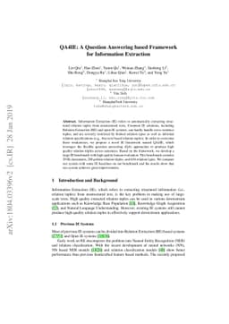 QA4IE: A Question Answering based Framework for Information Extraction