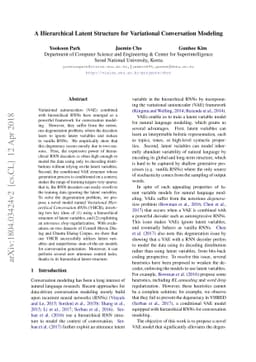 A Hierarchical Latent Structure for Variational Conversation Modeling