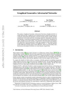 Graphical Generative Adversarial Networks