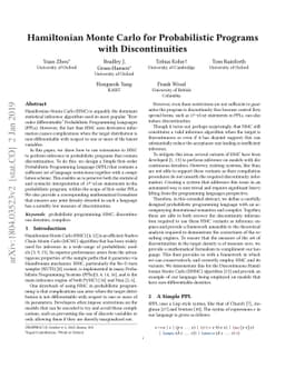Hamiltonian Monte Carlo for Probabilistic Programs with Discontinuities