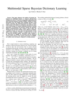 Multimodal Sparse Bayesian Dictionary Learning