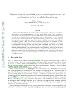 Weighted Poincaré inequalities, concentration inequalities and tail
  bounds related to the Stein kernels in dimension one