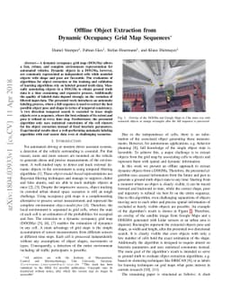Offline Object Extraction from Dynamic Occupancy Grid Map Sequences