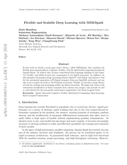 Flexible and Scalable Deep Learning with MMLSpark