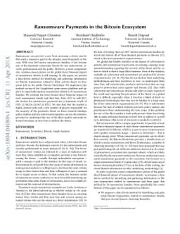 Ransomware Payments in the Bitcoin Ecosystem
