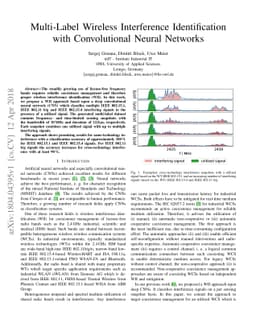 Multi-Label Wireless Interference Identification with Convolutional
  Neural Networks