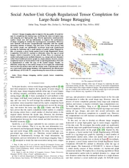 Social Anchor-Unit Graph Regularized Tensor Completion for Large-Scale
  Image Retagging