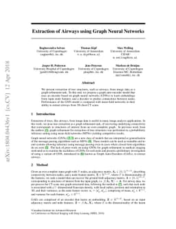 Extraction of Airways using Graph Neural Networks