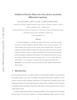 Multilevel Particle Filters for Lévy-driven stochastic differential
  equations