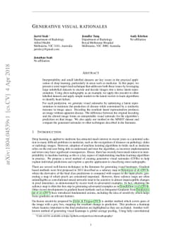 Generative Visual Rationales