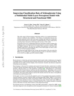 Improving Classification Rate of Schizophrenia Using a Multimodal
  Multi-Layer Perceptron Model with Structural and Functional MR