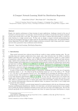A Compact Network Learning Model for Distribution Regression